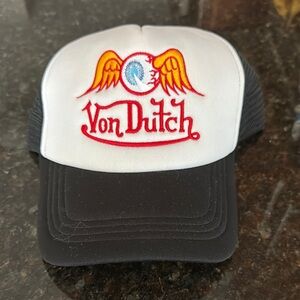 Faux Von Dutch Winged Logo Cap